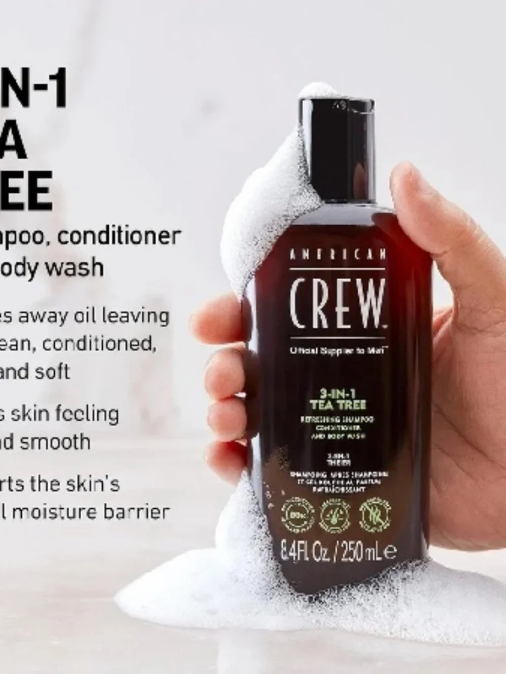 2pc American Crew 3 in 1 Tea Tree Shampoo & Conditioner and Body Wash 33.8Fl.oz